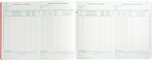 Register Piqure aandeelhouder NV/Sa 25x32cm 80vel 1 Stuk-2