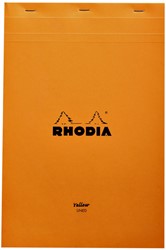 Schrijfblok Rhodia A4 lijn 80vel 80gr geel 1 Stuk