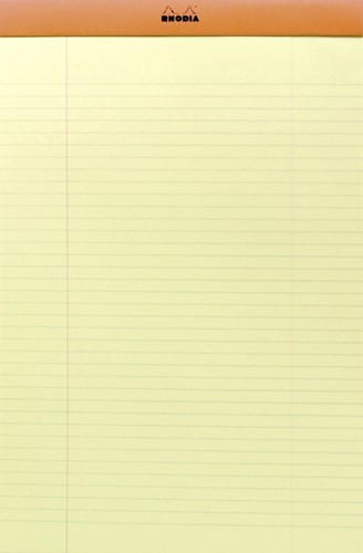 Schrijfblok Rhodia A4 lijn 80vel 80gr geel 1 Stuk-3
