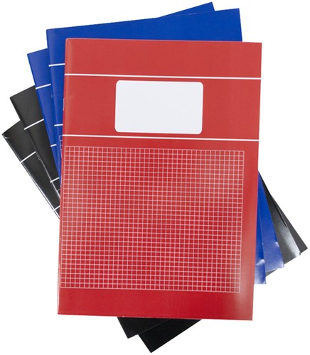 Schrift  SOHO A4 ruit 5x5mm 80pag 60gr assorti 5 Stuk
