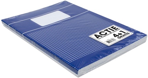 Schrift  SOHO A4 ruit 5x5mm 80pag 60gr assorti 5 Stuk-2