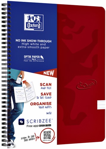 Spiraalblok Oxf Touch A4 lijn 140pag 80gr rd 1 Stuk-2
