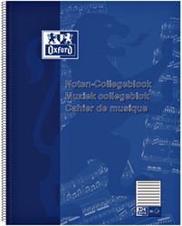 Collegeblk Oxf A4+ muziek 4gaats 100pag 80gr blauw 1 Stuk