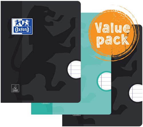 Schrift Oxford School A4 lijn 72pag 80gr 3st ass 3 Stuk