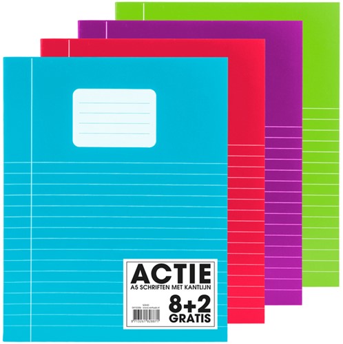 Schrift SOHO Trend A5 lijn 80 pagina's 70gr 8+2 10 Stuk