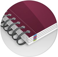Collegeblok Oxford Office Essentials Europeanbook A4+ 4-gaats 120 pagina's assorti-9