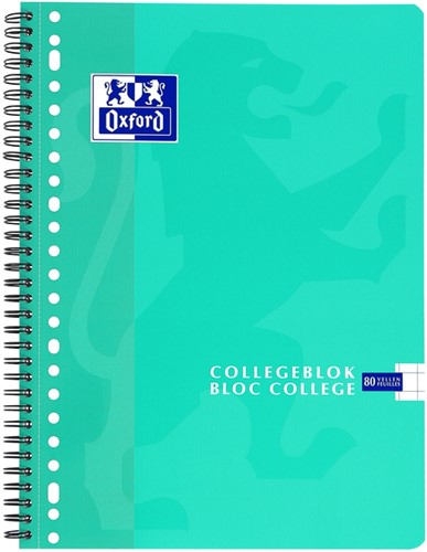 Collegeblok Oxford School A4 ruit 10x10mm 23-gaats 160pag 80gr assorti-2