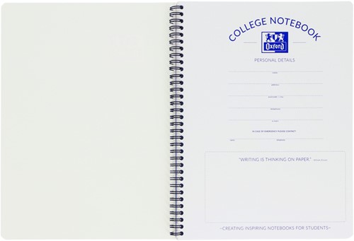 Collegeblok Oxford School A4 ruit 10x10mm 23-gaats 160pag 80gr assorti-3
