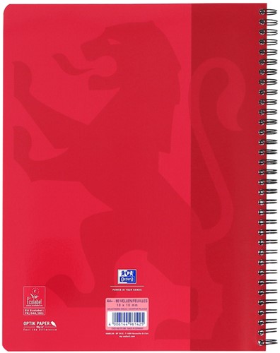 Collegeblok Oxford School A4 ruit 10x10mm 23-gaats 160pag 80gr assorti-5