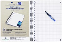 Collegeblok Oxford School A4 ruit 10x10mm 23-gaats 160pag 80gr assorti-6