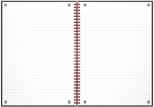 Spiraalblok Oxf Black en Red A4 lijn 140pag 80gr 1 Stuk-2