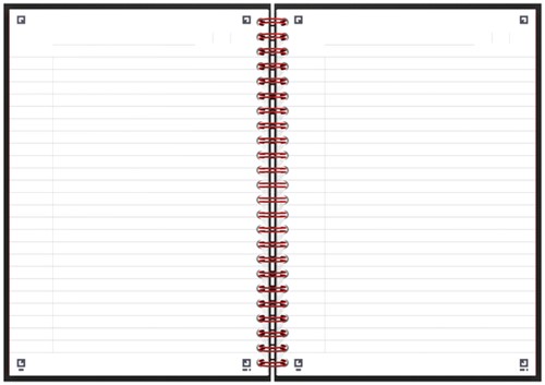 Spiraalblok Oxf Black en Red A5 lijn 140pag 80gr 1 Stuk-2