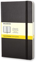 Notitieboek Moleskine large 130x210 ruit 5x5 hc zw 1 Stuk