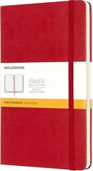 Notitieboek Moleskine large 130x210mm lijn hc rood 1 Stuk