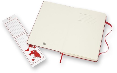Notitieboek Moleskine L 130x210mm blanco hc rood 1 Stuk-2