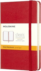 Notitieboek Moleskine pocket 90x140mm lijn hc rd 1 Stuk