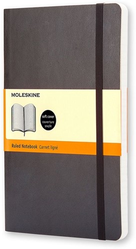Notitieboek Moleskine large 130x210 lijn sc zwart 1 Stuk