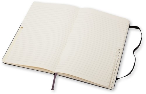 Adresboek Moleskine large 130x210mm hard cover lijn zwart-2