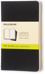 Schrift Moleskine 90x140mm blc 240pag zwart 3st 3 Stuk