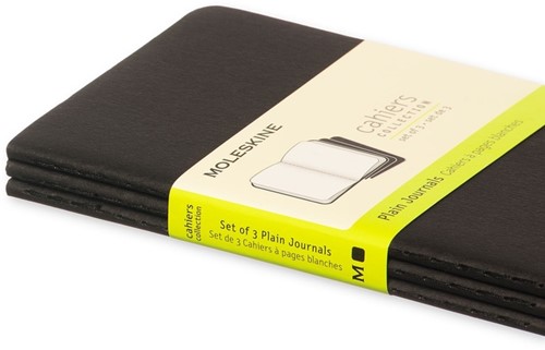 Schrift Moleskine 90x140mm blc 240pag zwart 3st 3 Stuk-2