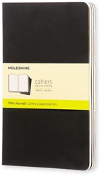 Schrift Moleskine 130x210mm blc 160pag zwart 3st 3 Stuk
