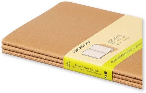 Schrift Moleskine 130x210mm blc 160pag kraft 3st 3 Stuk-2