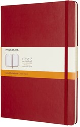 Notitieboek Moleskine XL 190x250mm ln hc scarl rd 1 Stuk
