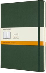 Notitieboek Moleskine XL 190x250mm lijn hc green 1 Stuk