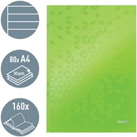 NOTITIEBOEK LEITZ WOW A4 LIJN 80V GROEN 1 Stuk-5