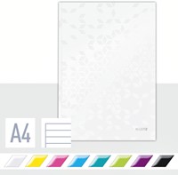 NOTITIEBOEK LEITZ WOW A4 LIJN 80V WIT 1 Stuk