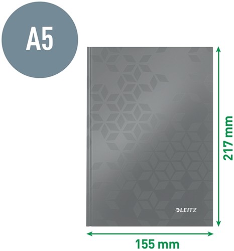 Notitieboek Leitz WOW A5 lijn zwart 1 Stuk-5