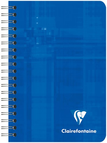 Notitieboek Clairefontaine 95x140mm 180 pagina's spiraal lijn assorti