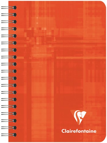 Notitieboek Clairefontaine 95x140mm 180 pagina's spiraal lijn assorti-1
