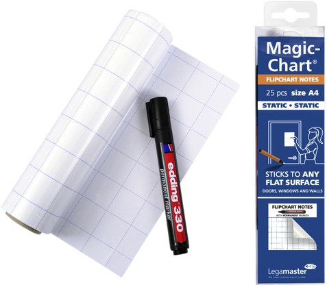 Magic chart notes Legamaster flipchart 20x30cm wit 25 Vel-3