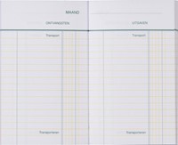 Kasboek 135x83mm 72blz 1 kolom oranje 1 Stuk-2