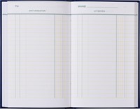 Kasboek 103x165mm 192blz 1 kolom blauw 1 Stuk-2