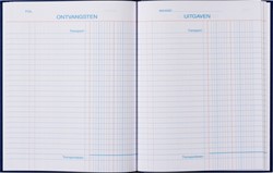 Kasboek 165x210mm 96blz 2 kolommen blauw 1 Stuk