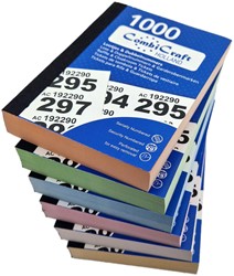 Nummerblok Combicraft 1 1000 assorti 6 stuks 6 Stuk