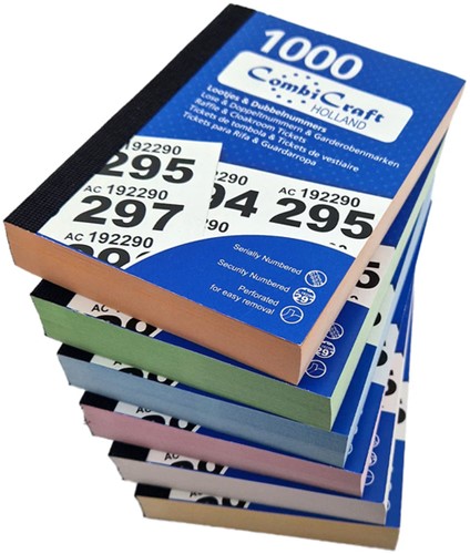 Nummerblok Combicraft 1 1000 assorti 6 stuks 6 Stuk