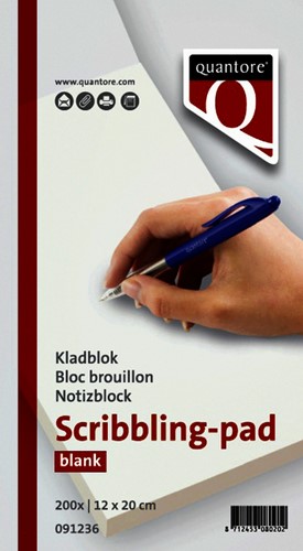 Kladblok Quantore 12x20cm 45gr 200vel 1 Stuk-1