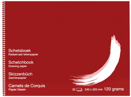 Schetsboek Papyrus 240x320mm 120gr 32 vel 1 Stuk