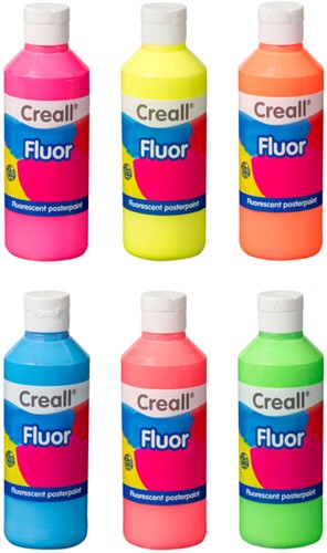 Plakkaatverf Creall fluor roze 250ml 250 Milliliter-2
