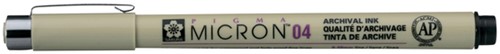 Fineliner Sakura Pigma Micron 04 0.4mm zwart 1 Stuk