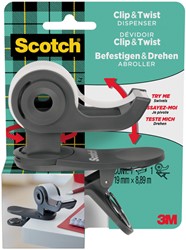 Plakbandhouder Scotch Clip dgs + 1rol tape 1 Stuk