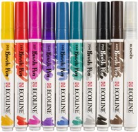 Brushpen Talens Ecoline set 10 stuks handlettering 10 Stuk