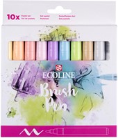 Brushpen Talens Ecoline set 10 stuks pastel 10 Stuk-3