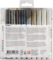 Brushpen Talens Ecoline set 10 stuks grijs 10 Stuk-1