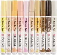 Brushpen Talens Ecoline set 10 stuks huid 10 Stuk