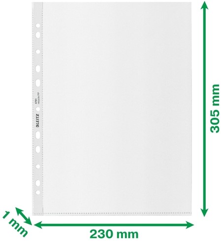 Showtas Leitz Recycle A4 11-gaats PP 0.10mm transparant 25 stuks-6