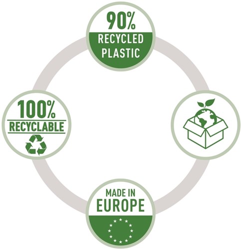 Showtas Leitz Recycle A4 PP 0.10MM 25 Stuk-1